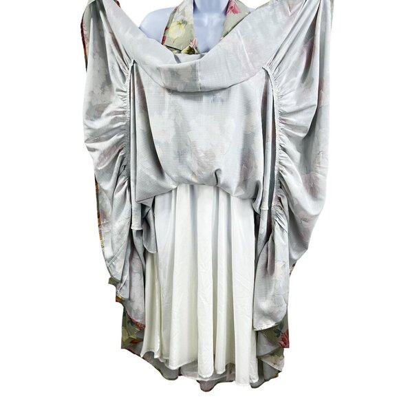 Forest Wardrobe NWT Womens M Floral Halter Midi Dress Ruffle Corset Back Retro - Picture 12 of 16